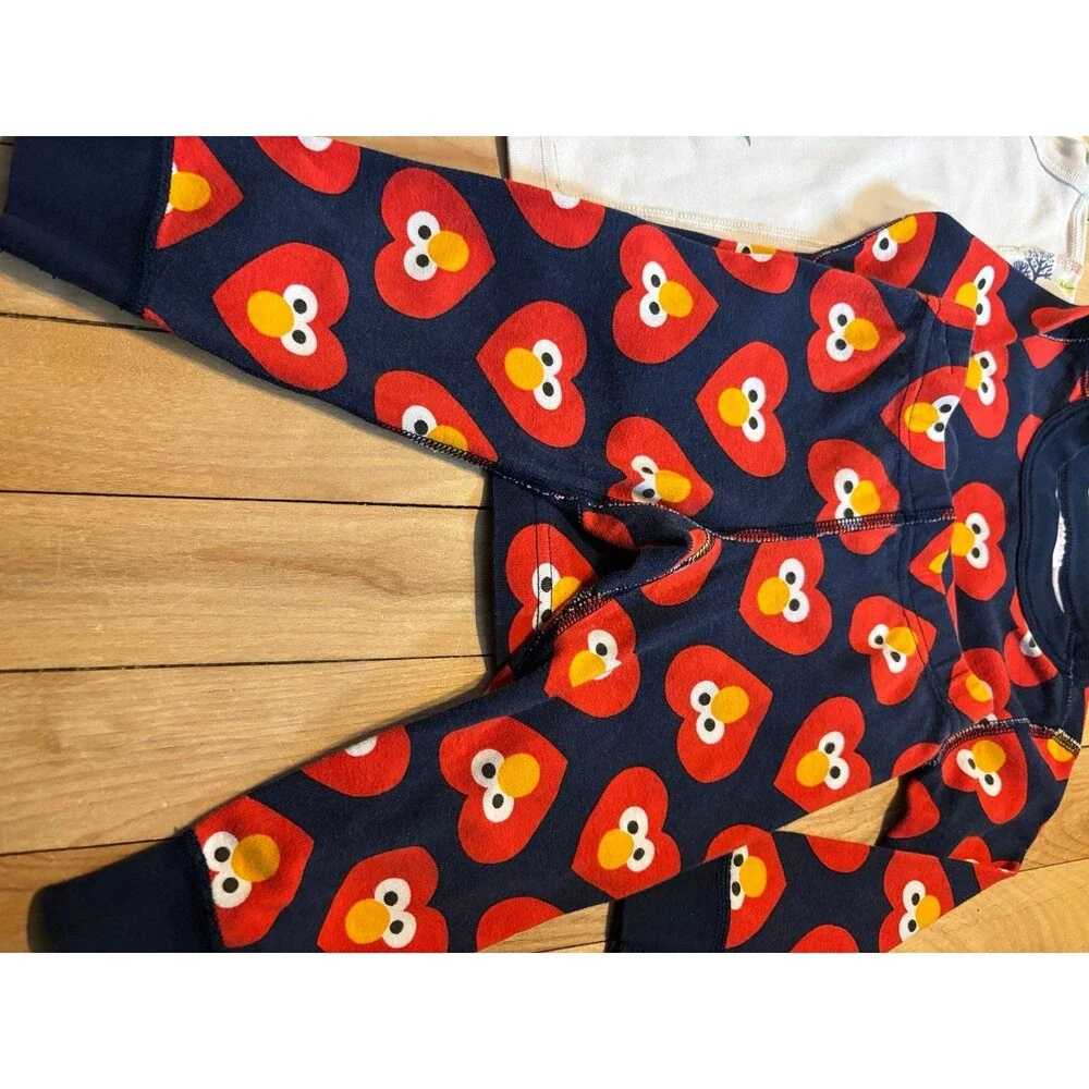 Hanna Andersson 2t 85 pajama lot Elmo frozen Olaf Sesame Street organic cotton